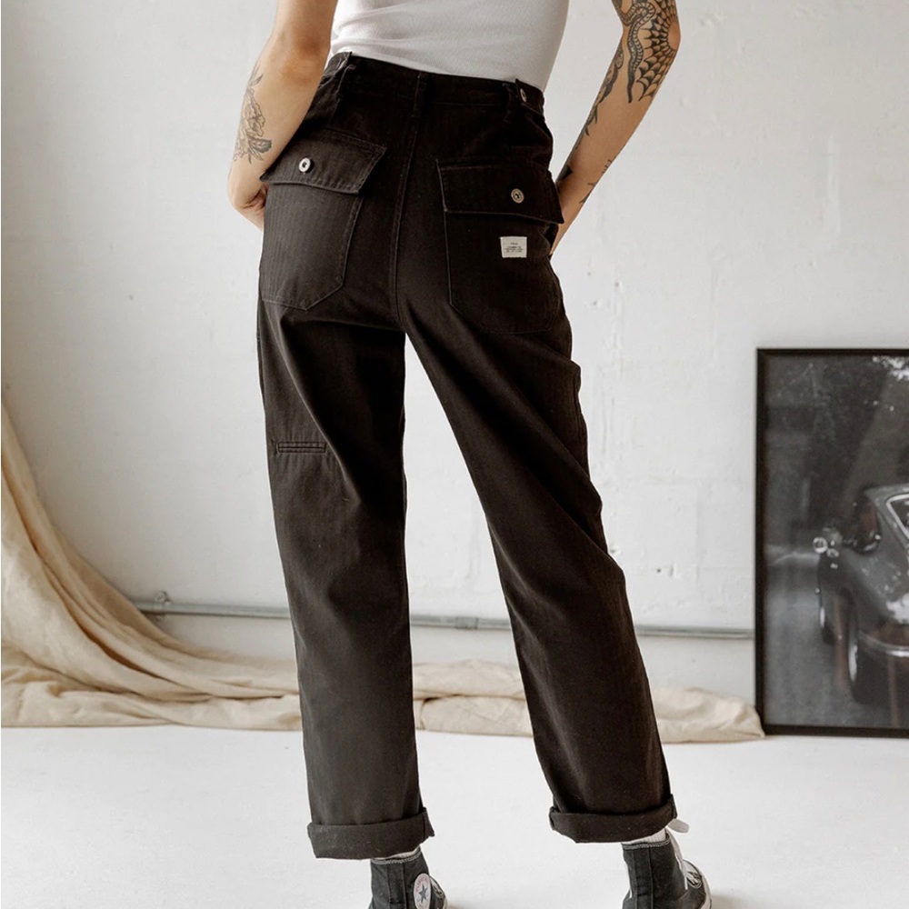 NWT P&Co 304 Service Fatigue Pants sz uk12 blk